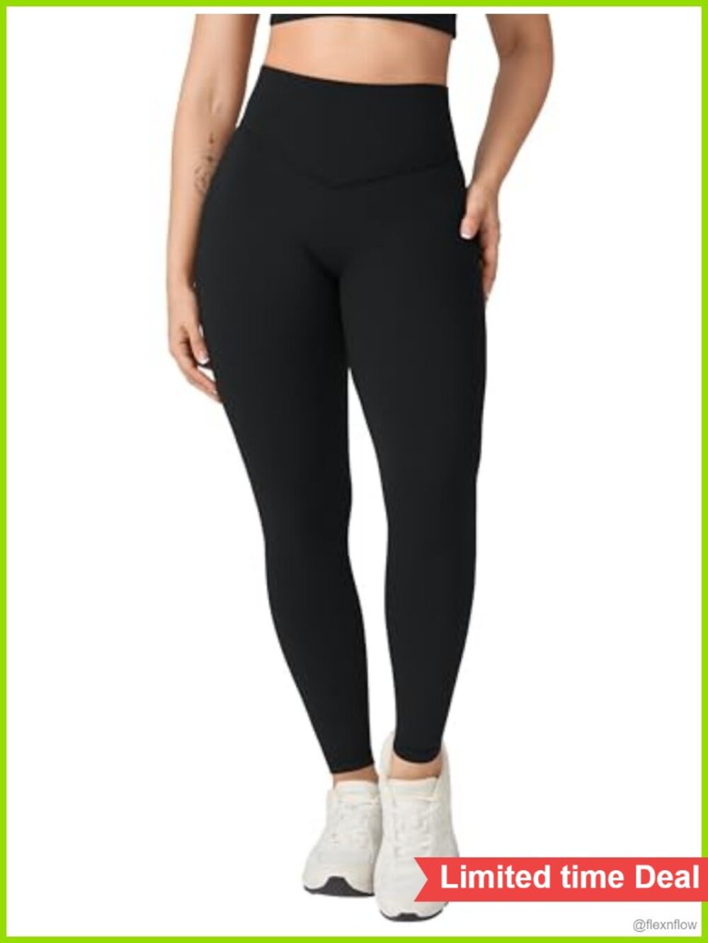 No Front Seam High Waisted Yoga Leggings 28" Medium Compression 4-Way Stretch